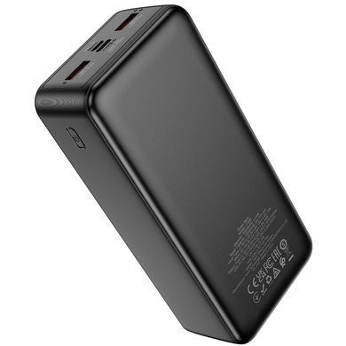 Павербанк повербанк зі швидкою зарядкою 22.5W 30000mAh HOCO J136B 2USB/1Type-C, 22.5W+PD20W Чорний