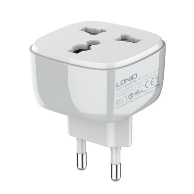 Розумна Wi-Fi розетка LDNIO WIFI SMART POWER PLUG SCW1050 2500W, 10A, 2.4Ghz Білий