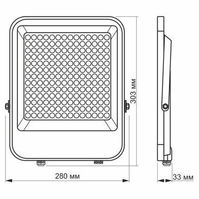 LED прожектор VIDEX PREMIUM 150W, 5000K, 220V Сірий VL-F2-1505G
