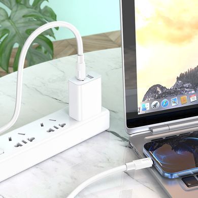 Кабель для телефона із швидкою зарядкою Type-C to Lightning Apple iPhone HOCO X84 Victory 100см 20W Чорний