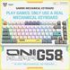 Ігрова механічна дротова клавіатура ONIKUMA G58 з RGB-підсвіткою Білий 56079