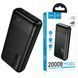 Павербанк 20000mAh зі швидкою зарядкою 22.5W HOCO J159A 2USB 1Type-C Чорний