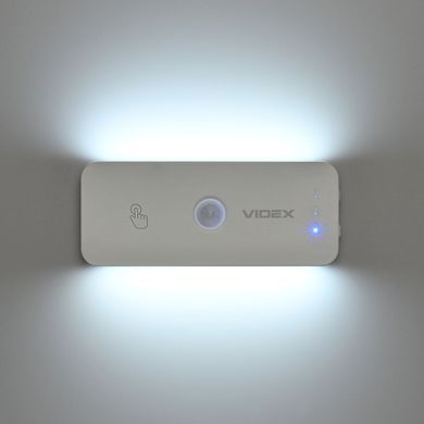 LED світильник акумуляторний з датчиком руху VIDEX 50Lm, 3000K-6500K Білий VL-NL053W-S