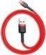 Кабель для зарядки телефону MicroUSB Android BASEUS cafule |1м, 2.4A| Червоний (CAMKLF-B09)