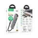 USB-hub хаб адаптер перехідник 6-в-1 HOCO HB28 Type-C to HDMI+PD+USB3.0+USB2.0+SD+TF Сірий