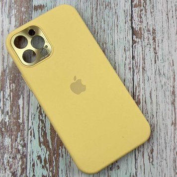 Силіконовий Чохол на iPhone 12 Pro 6.1" Metal Camera Lens Жовтий