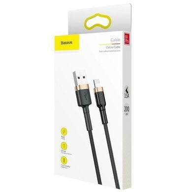 Кабель для зарядки Lightning Apple iPhone BASEUS Cafule Cable 200см |1.5A| Чорний CALKLF-CV1