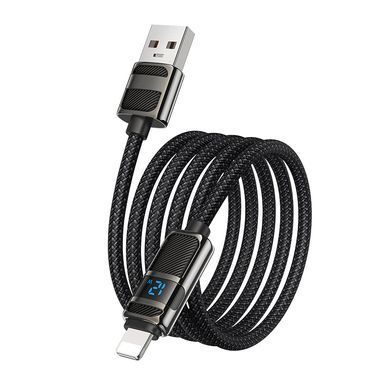 Кабель для зарядки та передачі даних USB на Lightning HOCO U137 12W, 1.2 м Чорний