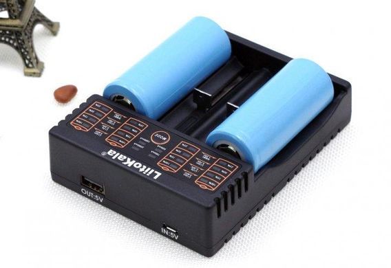 Зарядний пристрій для акумуляторів + Powerbank Liitokala Lii-402, Ni-Mh/Li-ion/Li-Fe/LiFePO4, USB