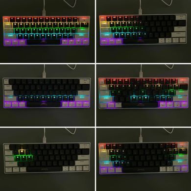 Компактна механічна ігрова клавіатура Jedel KL69 дротова клавіатура з RGB-підсвічуванням 65138