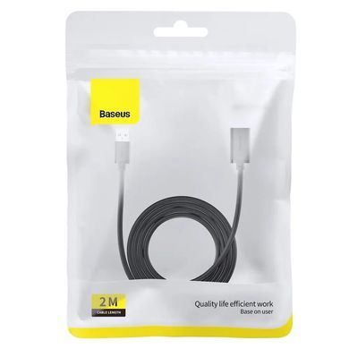 USB кабель подовжувач 2m BASEUS AirJoy Series USB2.0 Чорний B00631103111-03