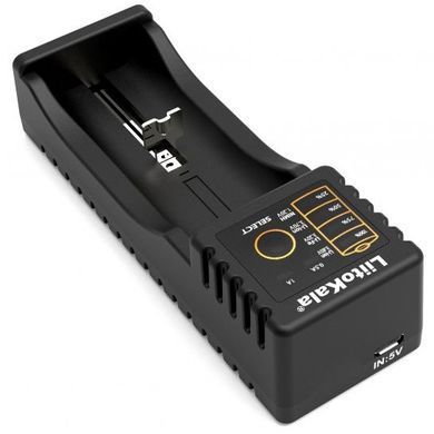 Зарядний пристрій для акумуляторів LIITOKALA Lii-100B 1 канал/Ni-Mh/Li-ion//Li-Fe/USB/LED Чорний