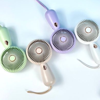 Портативний вентилятор з LED-підсвічуванням ZB103 Mini 1 швидкість, 2,5 Вт Бузковий 48588