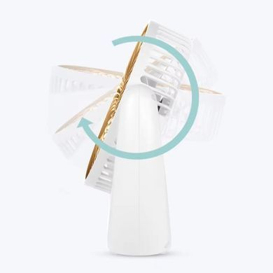 Портативний настільний вентилятор з нахилом Kisonli F105 21.5cm, 2000mAh Білий 55902