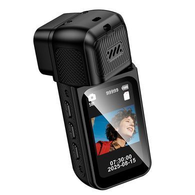Спортивна камера з кольоровим екраном HOCO DV105 Wi-Fi + APP, 350mAh Чорний