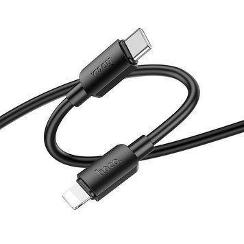 Кабель для зарядки телефону із швидкою зарядкою Lightning Apple iPhone HOCO X96 Hyper 1м, PD20W Чорний