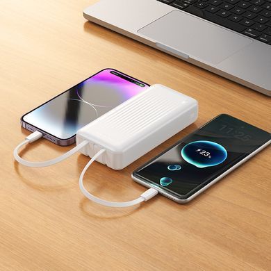 Павербанк 20000mAh з вбудованими кабелями BOROFONE BJ79A 1USB Чорний