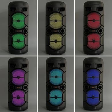 Безпровідна колонка з RGB-підсвічуванням і мікрофоном Sing-e ZQS2806 2&times;10W, 3000mAh Чорний 57793