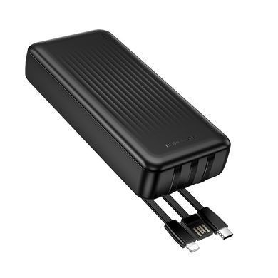 Павербанк 20000mAh з вбудованими кабелями BOROFONE BJ79A 1USB Чорний