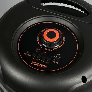 Безпровідна колонка з RGB-підсвічуванням і мікрофоном Sing-e ZQS2806 2&times;10W, 3000mAh Чорний 57793