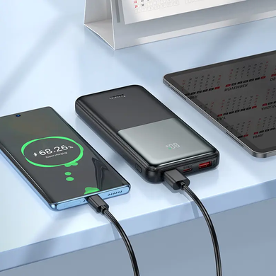 Павербанк повербанк зі швидкою зарядкою 22.5W 10000mAh HOCO J136 2USB/1Type-C, 22.5W+PD20W Чорний