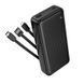 Павербанк 20000mAh з вбудованими кабелями BOROFONE BJ79A 1USB Чорний