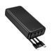 Павербанк 20000mAh з вбудованими кабелями BOROFONE BJ79A 1USB Чорний
