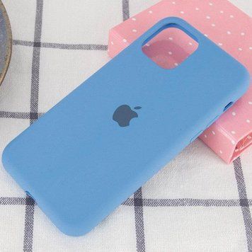 Силіконовий Чохол на iPhone 13 Pro Max 6.7" із закритим низом Silicone Case 100% Синий