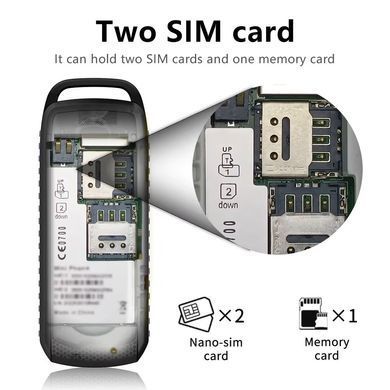 Міні телефон Servo B25 запасний телефон кнопковий телефон Nano SIM міні мобільний телефон чорний