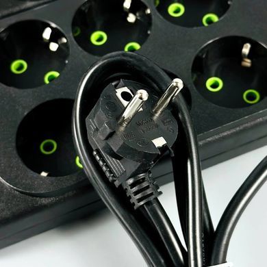 Подовжувач мережевий переноска 4м на 6 розеток + 4USB + 2Type-C UA Power F33U Чорний 63261