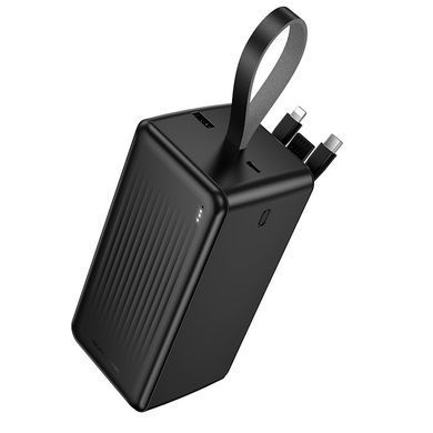 Павербанк 50000mAh з вбудованими кабелями BOROFONE BJ79C 1USB Чорний