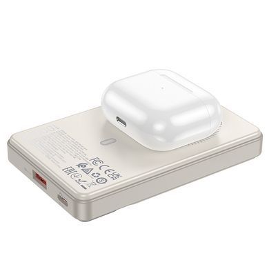 Павербанк зі швидкою 22.5W та безпровідною зарядкою MagSafe 10000mAh HOCO Q18 |1USB/1Type-C, 22.5W+PD20W| Чорний