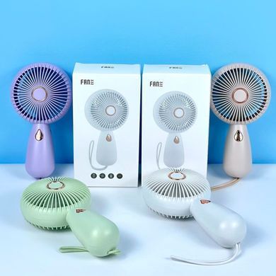 Портативний вентилятор з LED-підсвічуванням ZB103 Mini 1 швидкість, 2,5 Вт Бежевий 48588