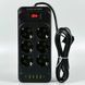 Подовжувач мережевий переноска 4м на 6 розеток + 4USB + 2Type-C UA Power F33U Чорний 63261