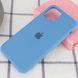 Силіконовий Чохол на iPhone 13 Pro Max 6.7" із закритим низом Silicone Case 100% Синий