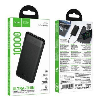 Повербанк павербанк HOCO J153 10000mAh 2USB + microUSB + Type-C Чорний