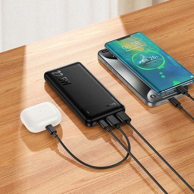 Павербанк 10000mAh зі швидкою зарядкою 22.5W HOCO J159 2USB, 1Type-C Чорний