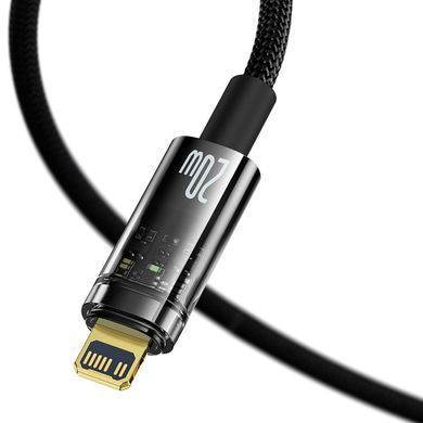 Кабель для зарядки та передачі даних Type-C - Lightning Baseus Explorer Series Auto Power-Off 20W, 1m (CATS000001) Черный 56864