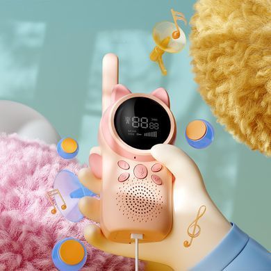Дитяча рація Walkie Talkie D25 (2 шт) з радіусом дії до 3 км Рожевий/Блакитний