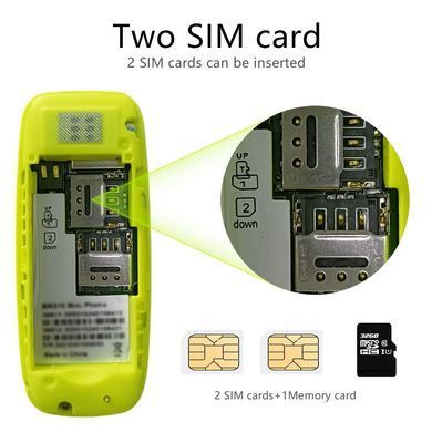 Міні телефон BM310 запасний телефон кнопковий телефон Nano SIM міні мобільний телефон чорний