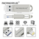 Флешка металева 2в1 512ГБ USB-Lightning для Apple iPhone, iPad, iPod, комп'ютера Microdrive 512GB OTG