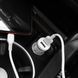 Автомобільний зарядний пристрій (автозарядка) на 2USB з кабелем Lightning 100см HOCO Z27 |2USB, 2.4 A| Білий