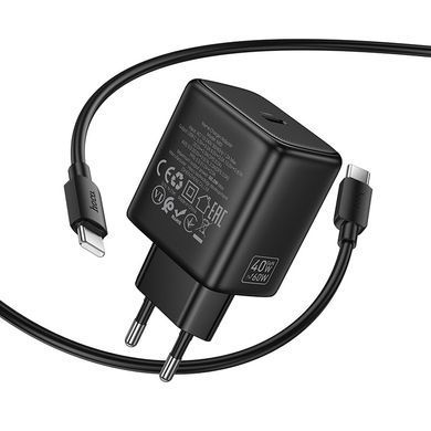 Зарядка з швидкою зарядкою 40W зарядний пристрій з кабелем Type-C HOCO N83 швидка зарядка для телефона