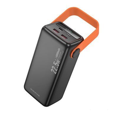 Павербанк 40000mAh зі швидкою зарядкою 22.5W та ліхтарем BOROFONE BJ66 2USB/1Type-C Чорний