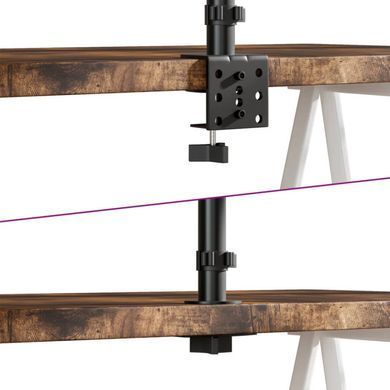 Настільний кронштейн для монітора до 32" та ноутбука до 17" M074-K Чорний 57404