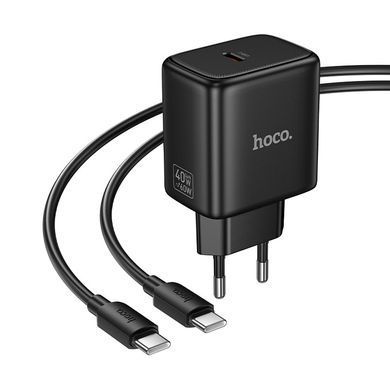 Зарядка з швидкою зарядкою 40W зарядний пристрій з кабелем Type-C HOCO N83 швидка зарядка для телефона