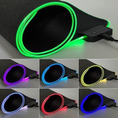 Килимок для миші 800х300мм з&nbsp;яскравим RGB-підсвічуванням від USB GMS WT-5 Чорний 55249