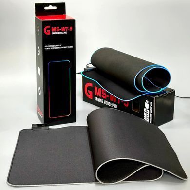 Килимок для миші 800х300мм з&nbsp;яскравим RGB-підсвічуванням від USB GMS WT-5 Чорний 55249
