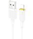 Кабель для зарядки телефона Lightning Apple iPhone HOCO U109 |2.4A/120см| Білий