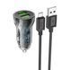 Автомобільний зарядний пристрій із швидкою зарядкою QC3.0 + кабель Micro-USB HOCO Z47 2USB, 20W Чорний